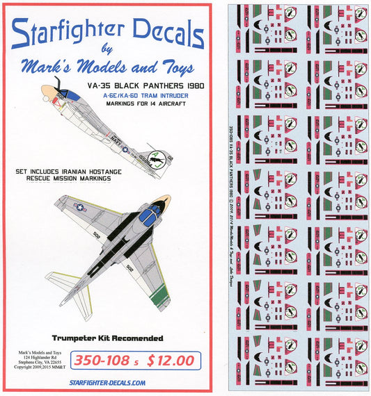 Starfighter SFD350108S 1:350 VA-35 Black Panthers A-6E