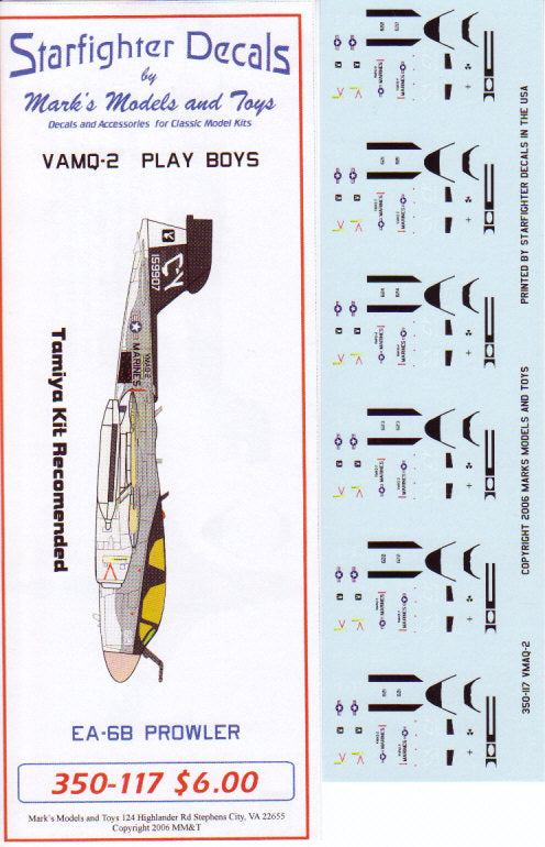 Starfighter Decals SFD350117S 1:350 VMAQ-2 USS Nimitz CVW-8 1981
