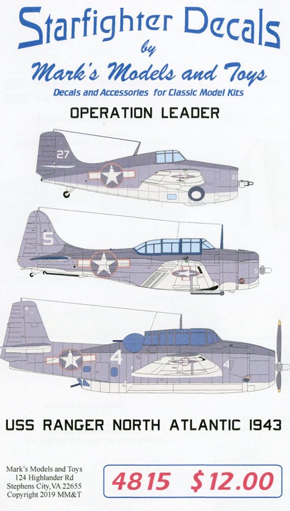 Starfighter SFD48015 Operation Leader USS Ranger 1943 1:48