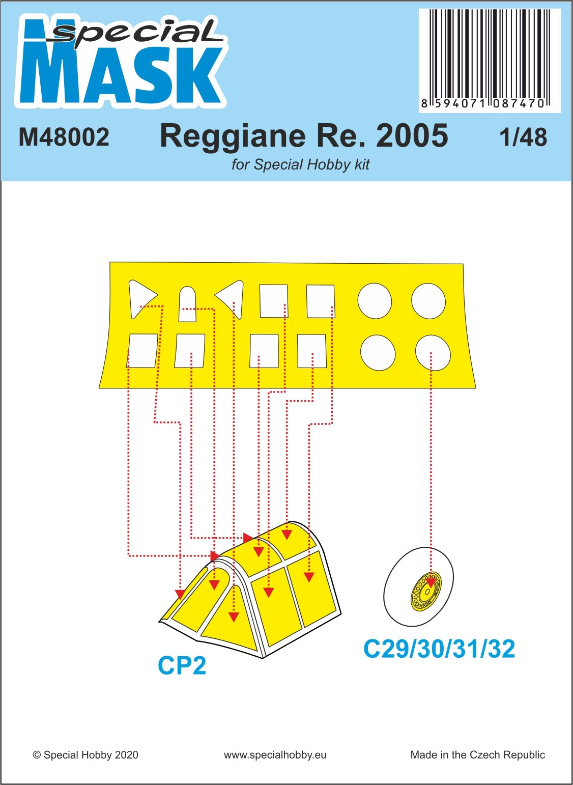 Special Hobby SHM48002 1:48 Reggiane Re.2005 Mask