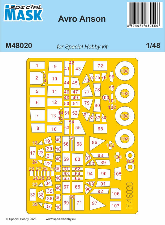 Special Hobby SHM48020 Avro Anson Paint Mask 1:48