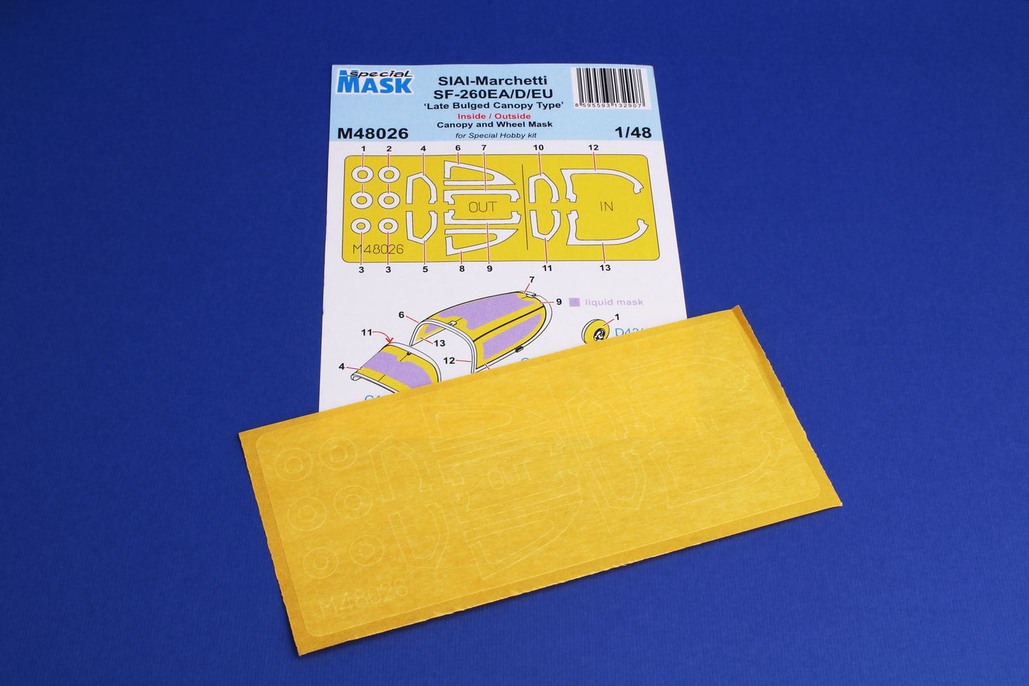 Special Hobby SHM48026 SF-260 Late Bulged Canopy Mask 1:48