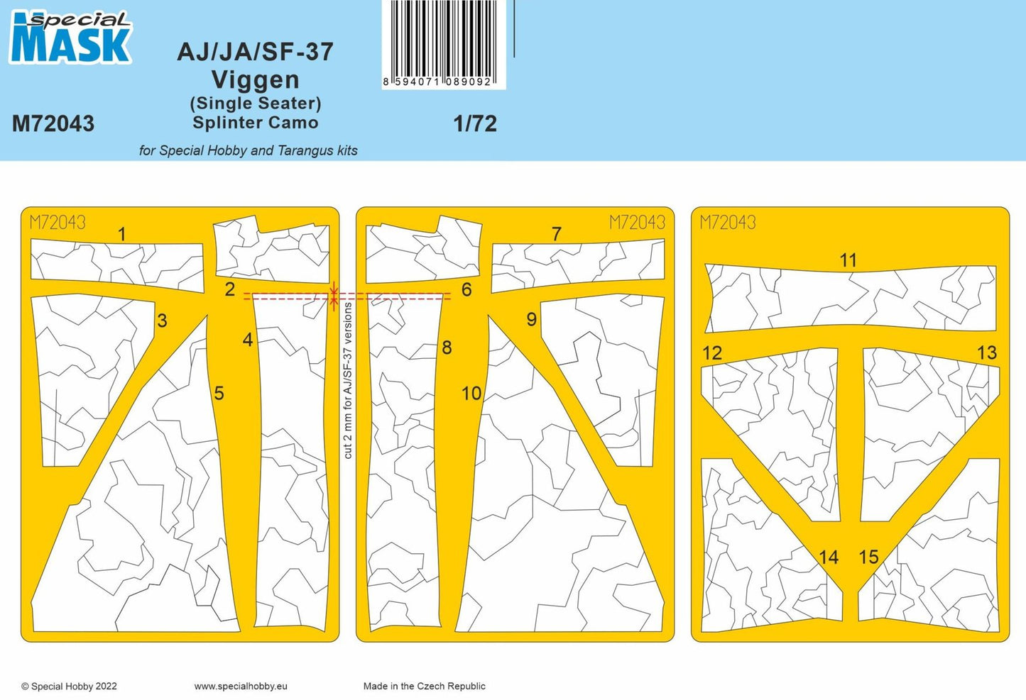 Special Hobby SHM72043 1:72 Saab AJ/JA/SF-37 Viggen