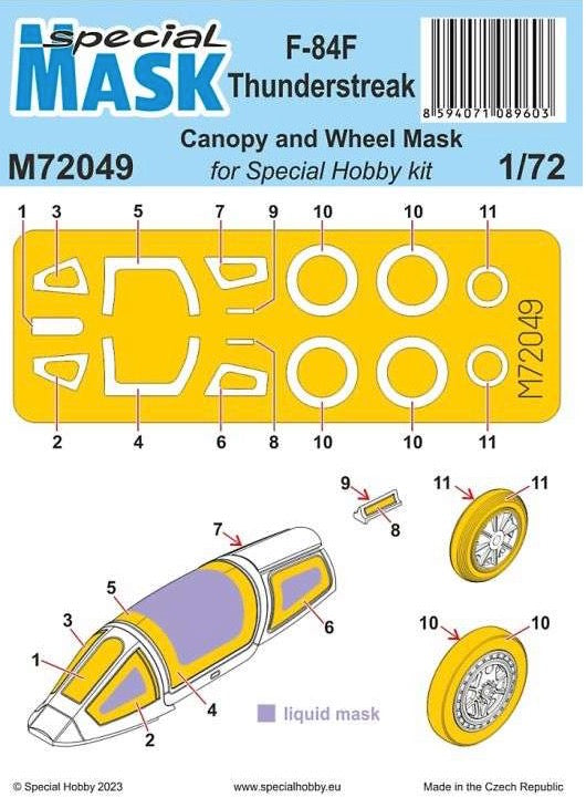 Special Hobby SHM72049 Republic F-84F Thunderstreak Mask 1:72