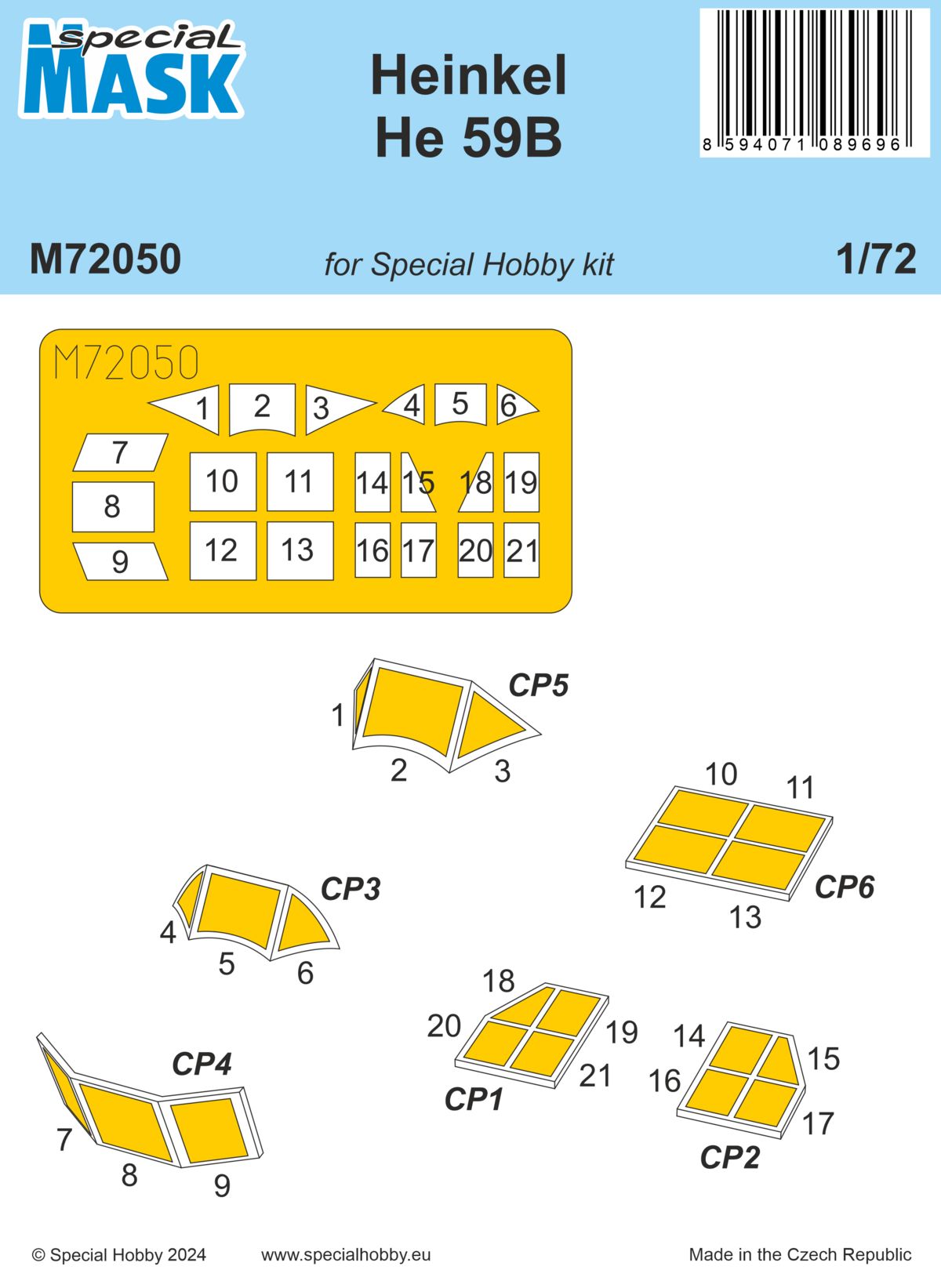 Special Hobby SHM72050 1:72 Heinkel He-59B MASK