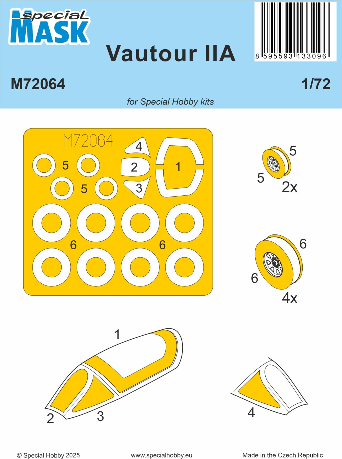 Special Hobby SHM72064 Vautour IIA Paint Mask 1:72