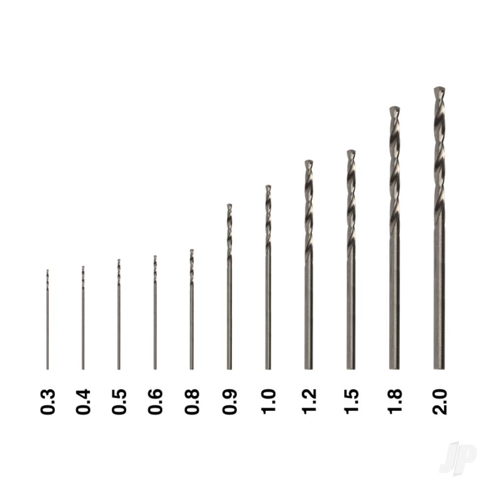 Modelcraft HSS Drill Bits 0.8mm (10) SHSPDR1910-08