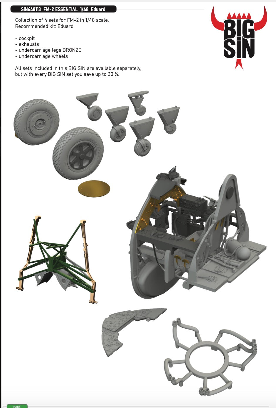 Eduard Brassin SIN648113 1:48 General-Motors FM-2 Wildcat ESSENTIAL