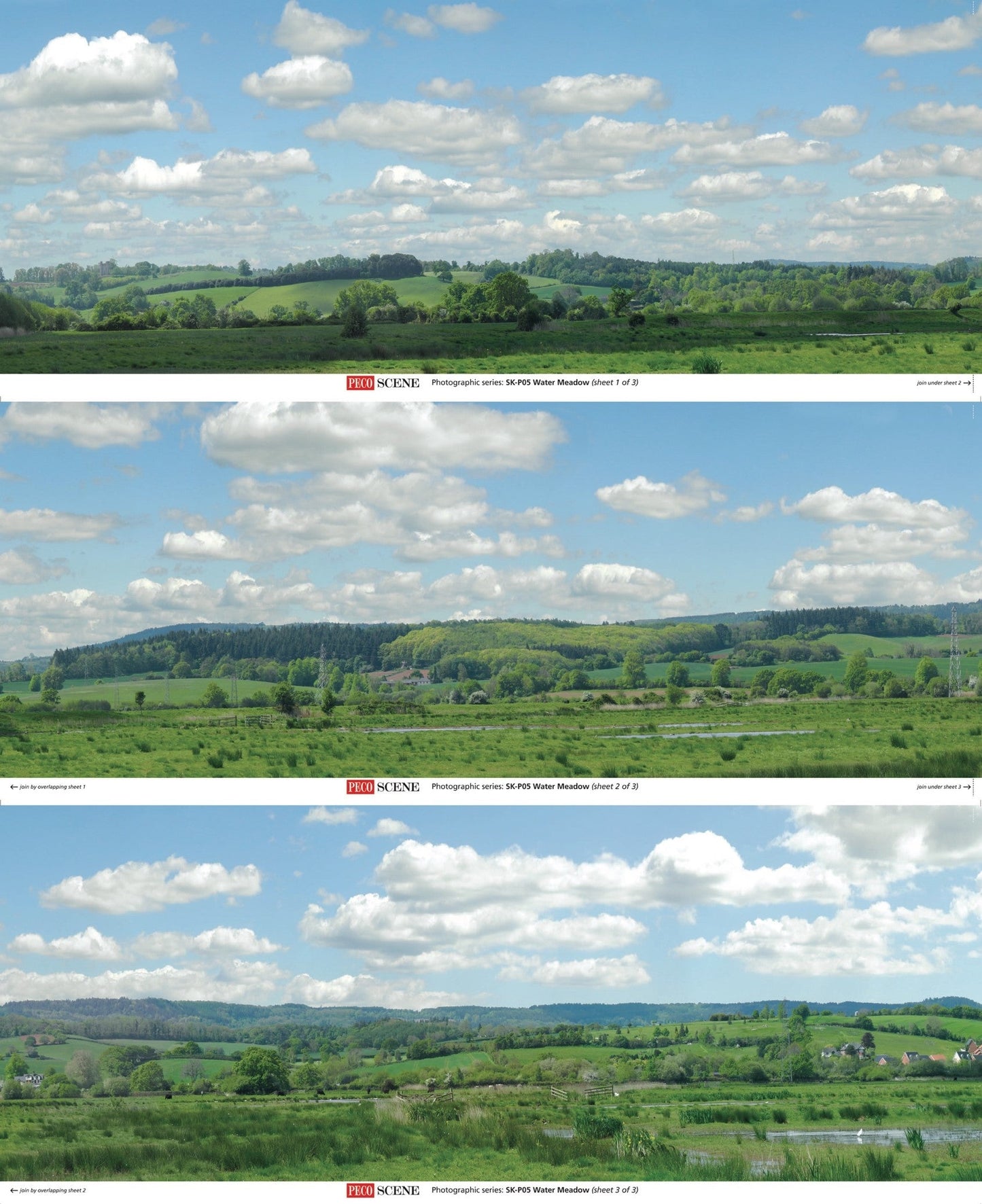 PECO SKP-05 Water Meadow Photographic Backscene