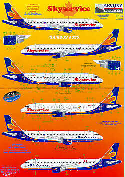 Skyline SKY14062 1:144 Airbus A320/A321 SKYSERVICE CANADA any registration