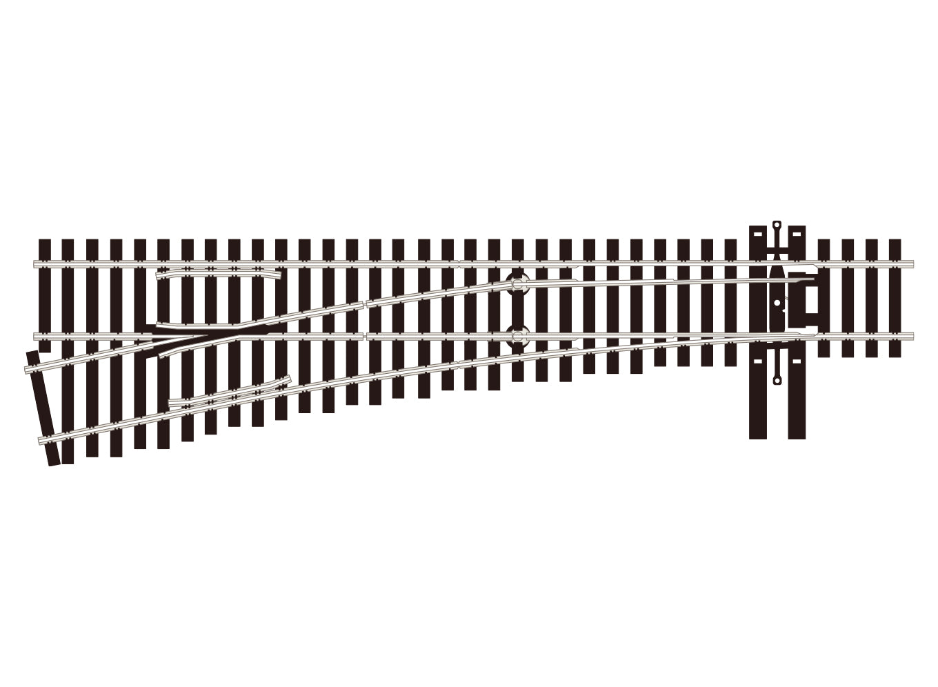 PECO SL-E8352 Turnout, #5 Radius, Left Hand HO/OO Gauge