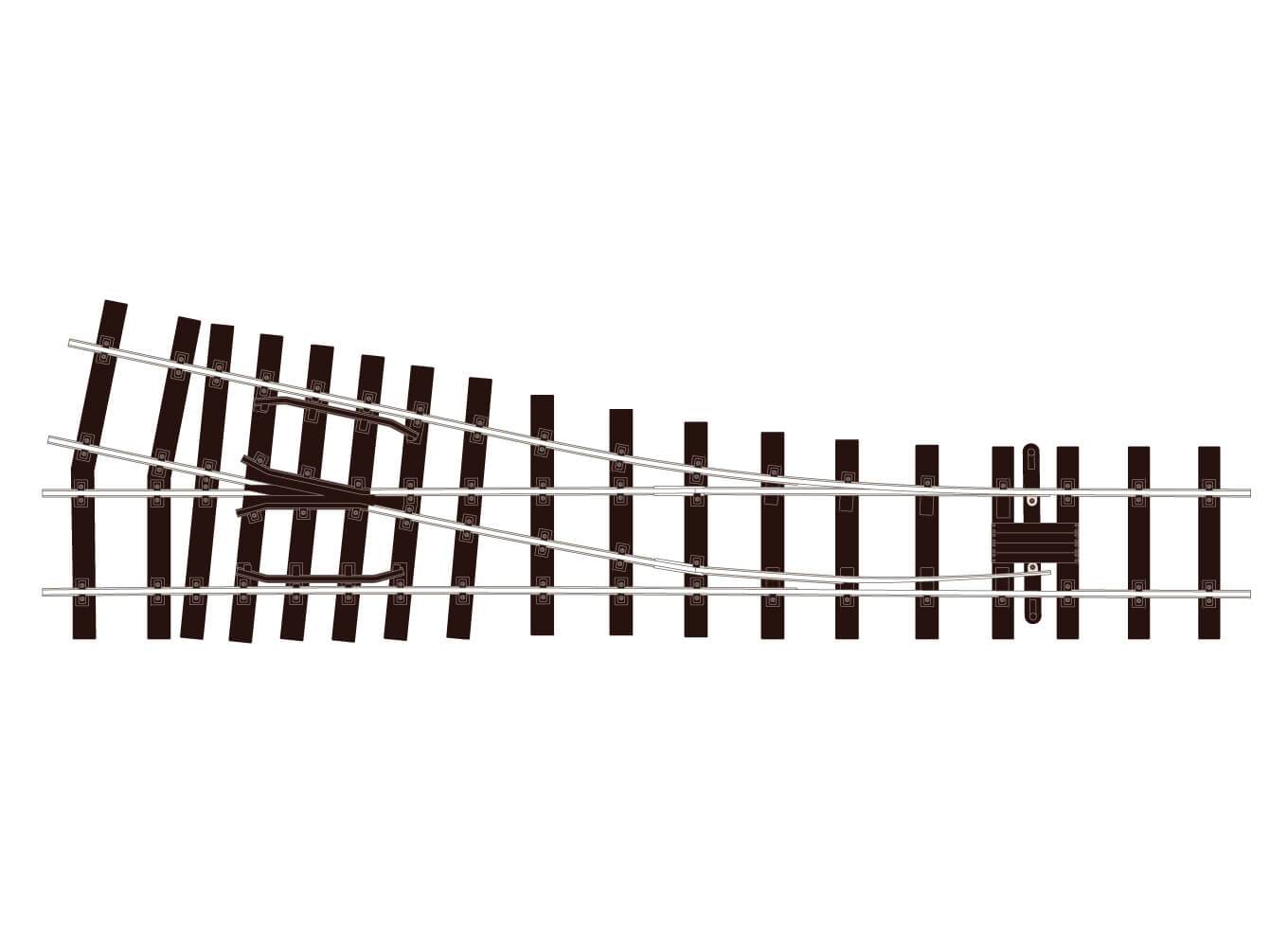 PECO SL-995 Turnout, Medium Radius, Right Hand G Gauge
