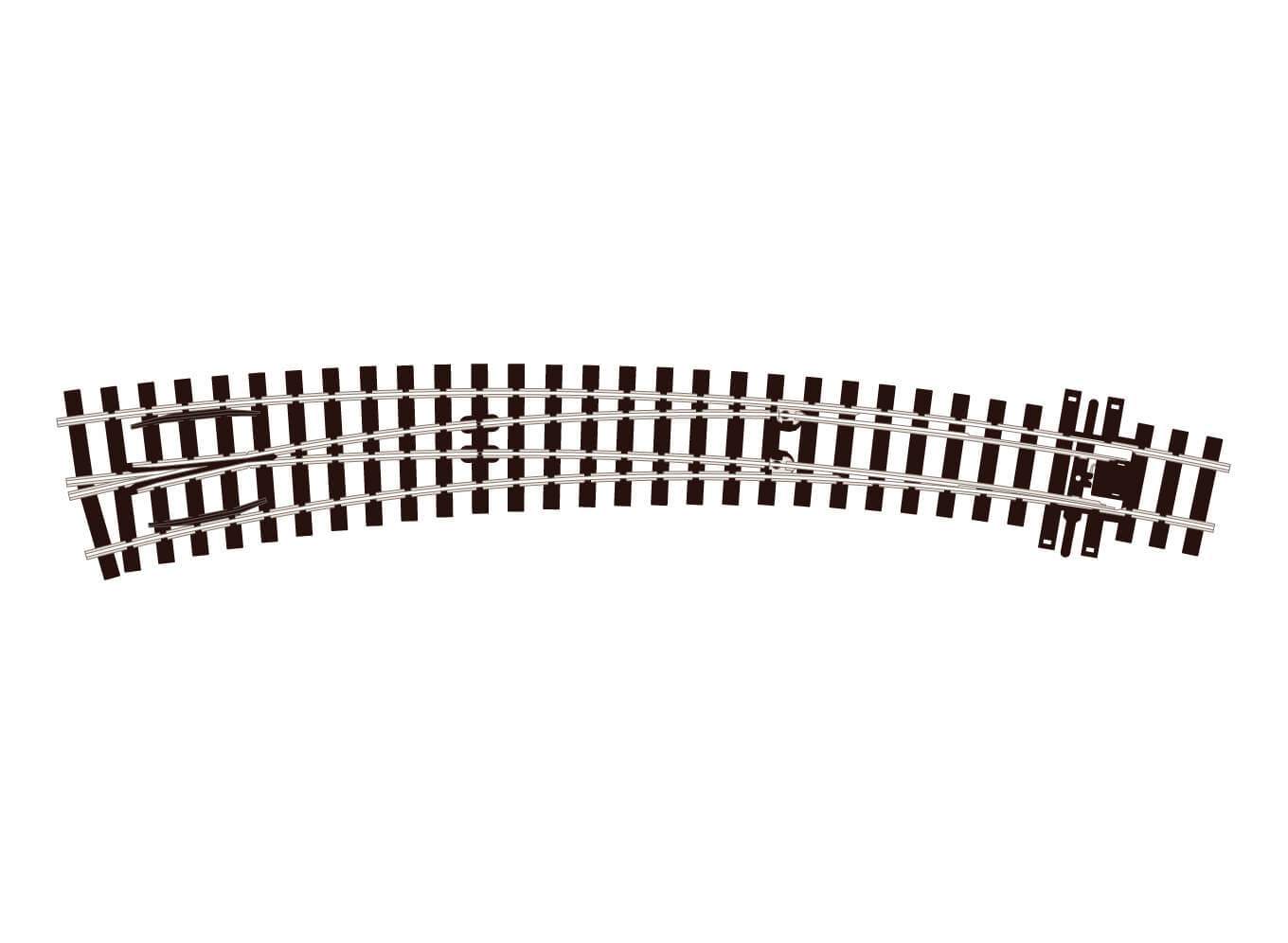 PECO SL-E1487 Curved Turnout, Large Radius, Left Hand HOm Gauge