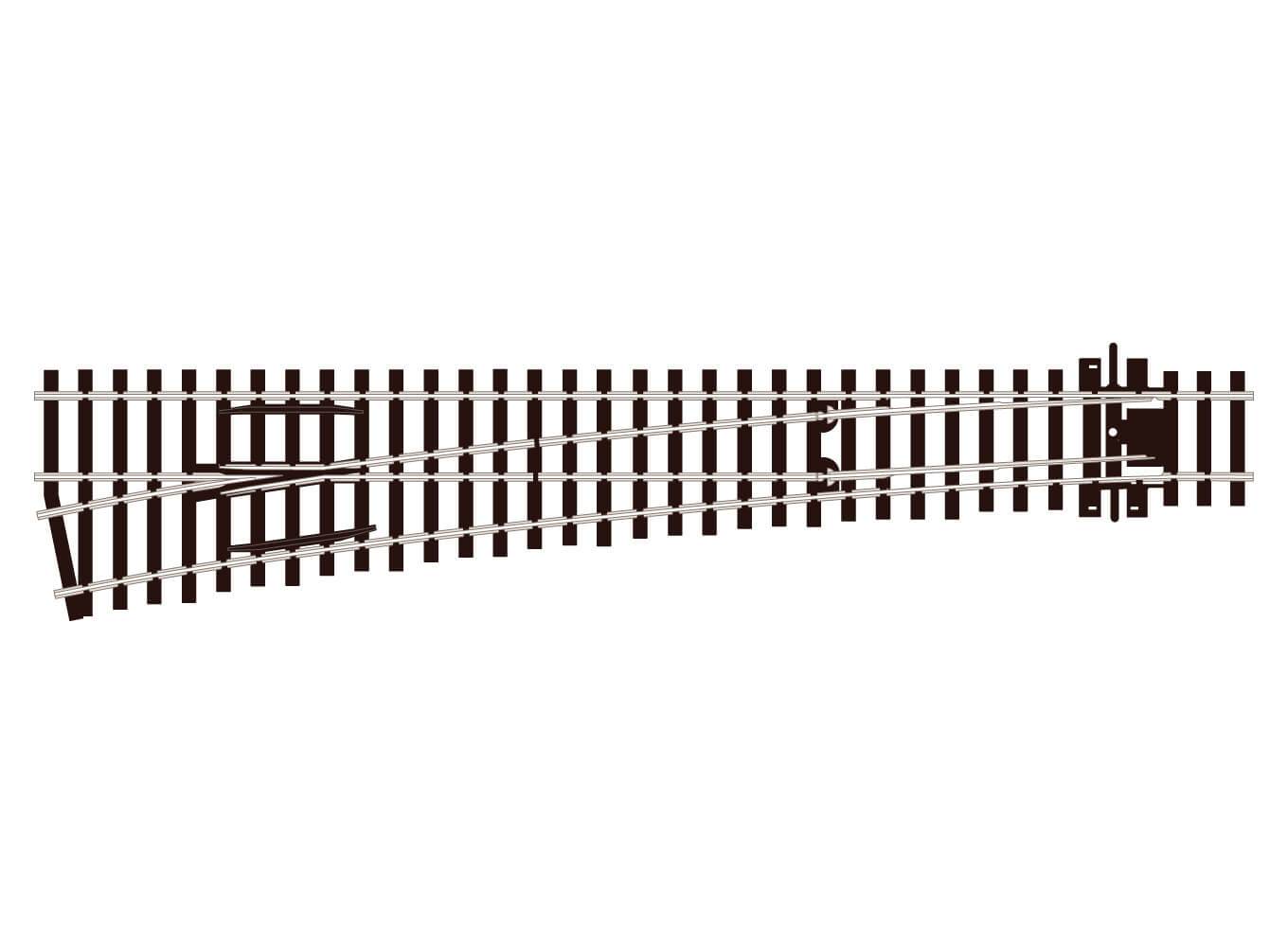 PECO SL-E189 Turnout, Large Radius, Left Hand HO/OO Gauge