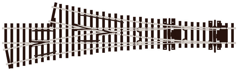 PECO SL-E199 3 Way Asymmetric Turnout, Medium Radius HO/OO Gauge