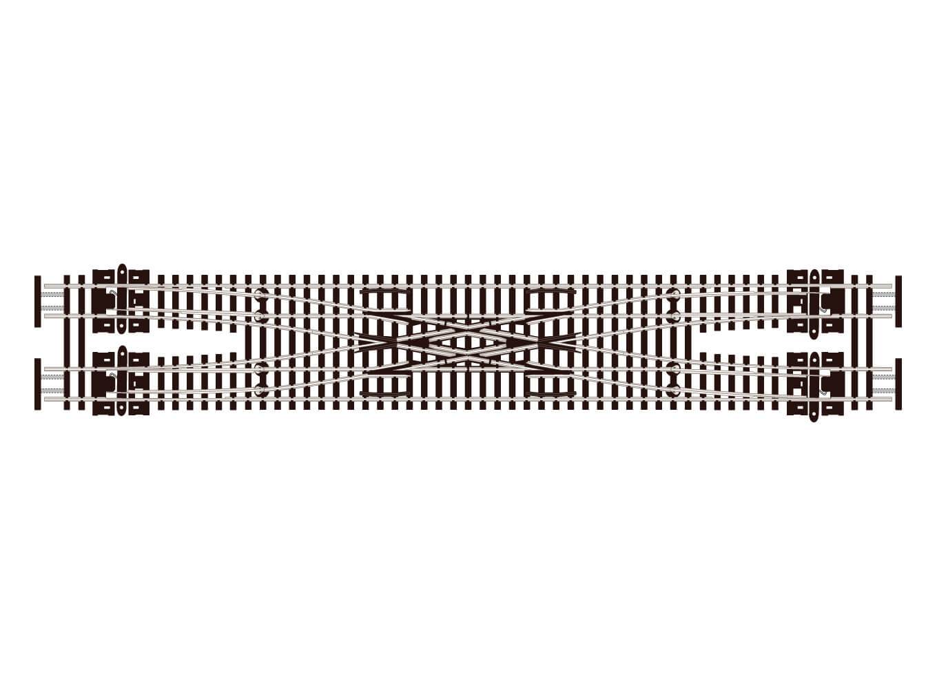 PECO SL-E383F Scissors Crossing, Medium Radius N Gauge