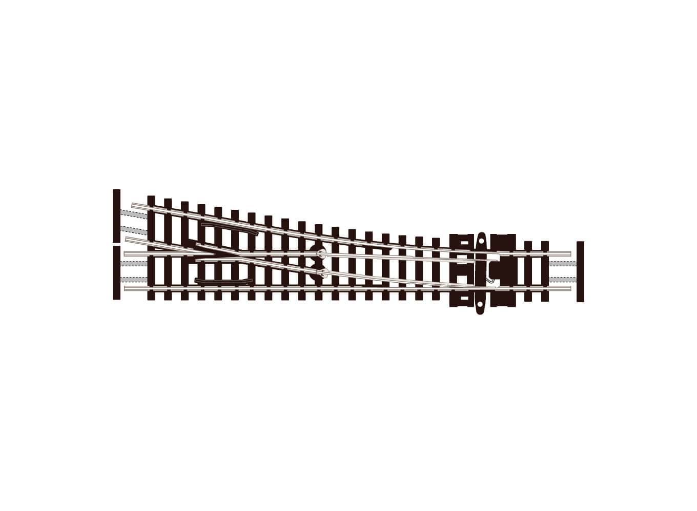 PECO SL-E391F Turnout, Small Radius, Right Hand N Gauge