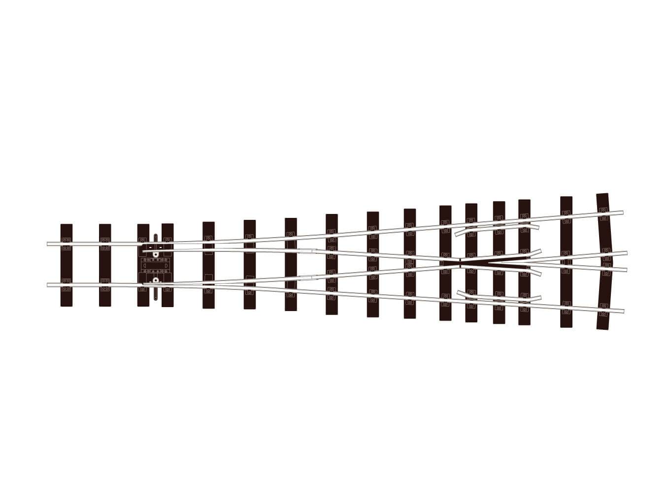 PECO SL-E697 Y Turnout, Medium Radius SM-32 Gauge