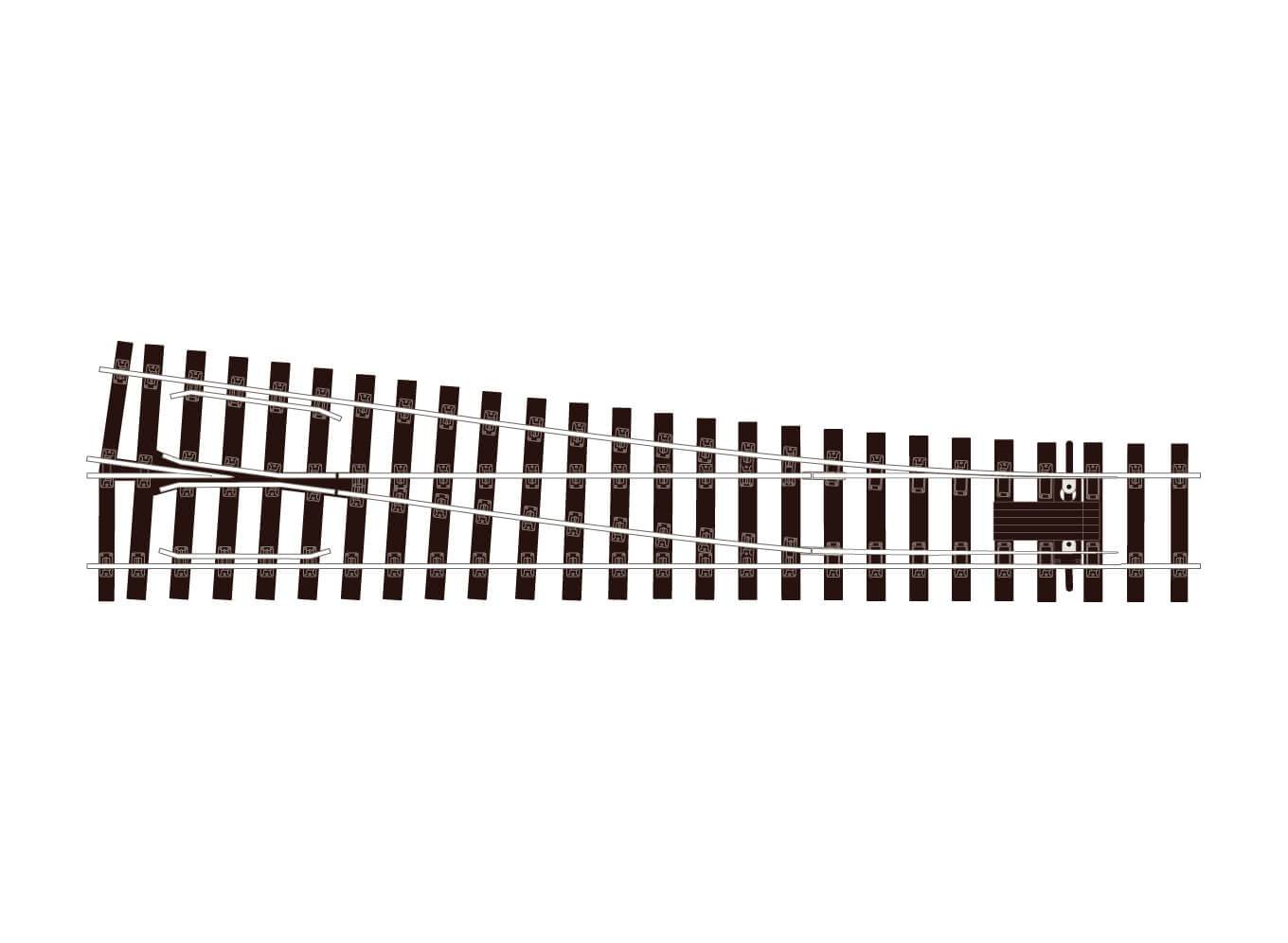 PECO SL-E791BH Bullhead O Gauge RH Turnout - Medium Radius O Gauge