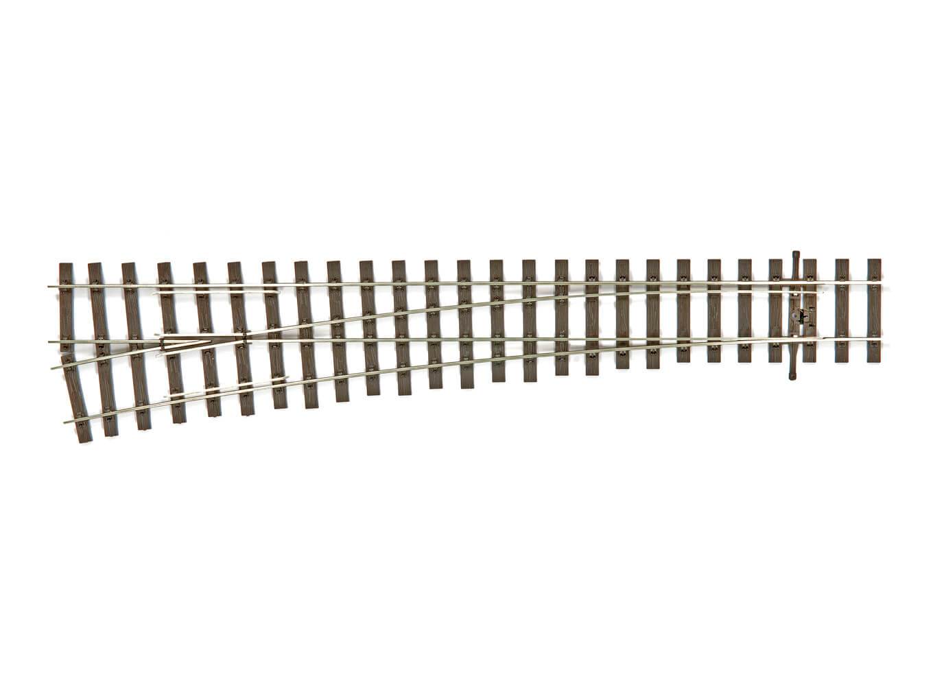 PECO SL-U1189 Bullhead OO Gauge LH Turnout - Large Radius HO/OO Gauge
