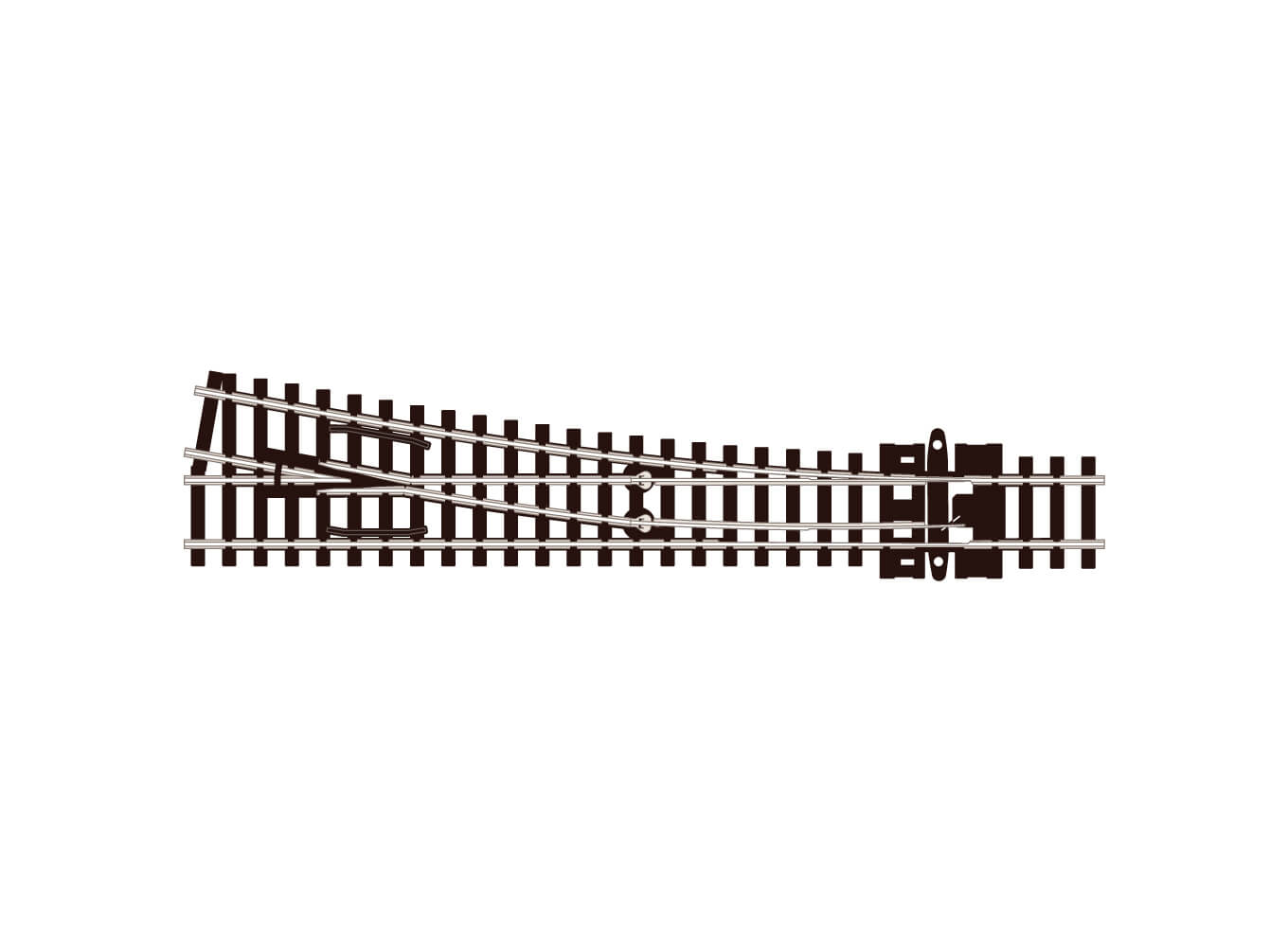 PECO SL-U395F Unifrog Turnout, Medium Radius, Right Hand N Gauge