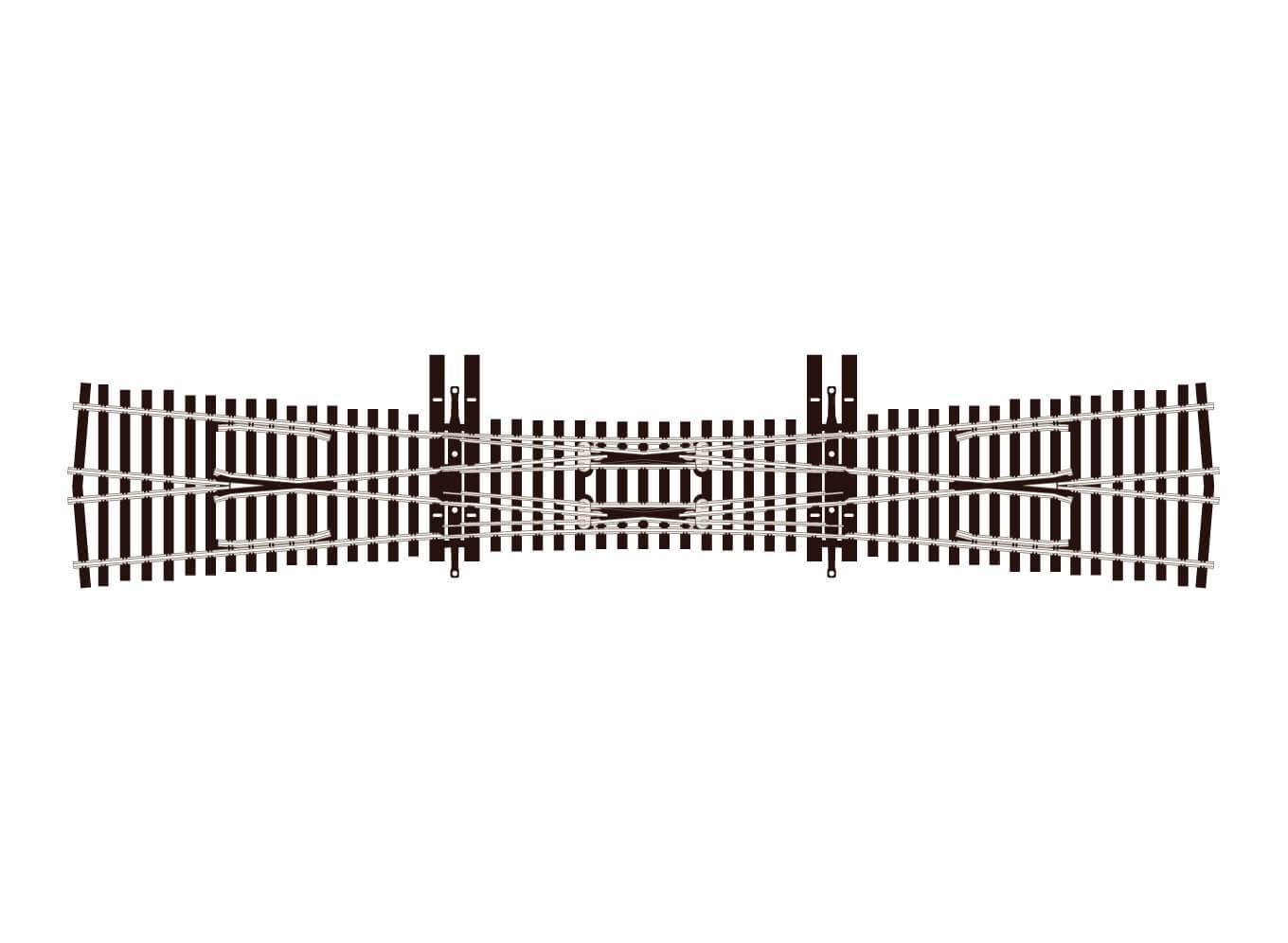 PECO SL-U8363 Crossing, #6 Radius, Double Slip HO/OO Gauge