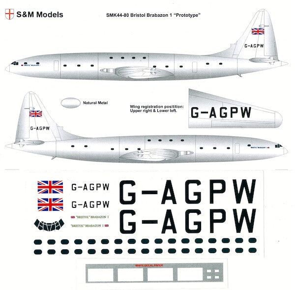S & M Models SMK44-80 1:144 Bristol Brabazon 1 prototype