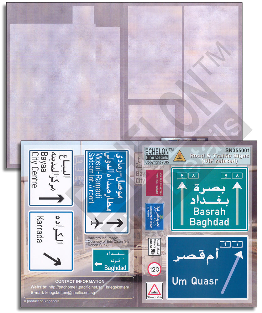 Echelon FD SN355601 1:35 Road & Traffic Signs