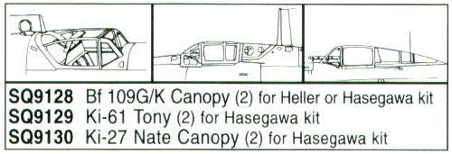 Squadron Canopies SQS9128 1:72 Messerschmitt Bf-109G/Bf-109K