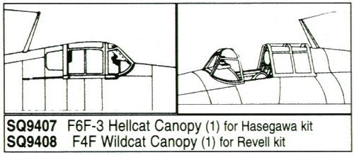 Squadron Canopies SQS9407 1:32 Grumman F6F-3 Hellcat