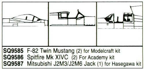 Squadron Canopies SQS9586 1:48 Supermarine Spitfire Mk.XIV x 2