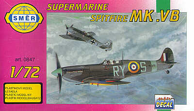 Smer SM72-847 1:72 Supermarine Spitfire Mk.VB Decals RAF