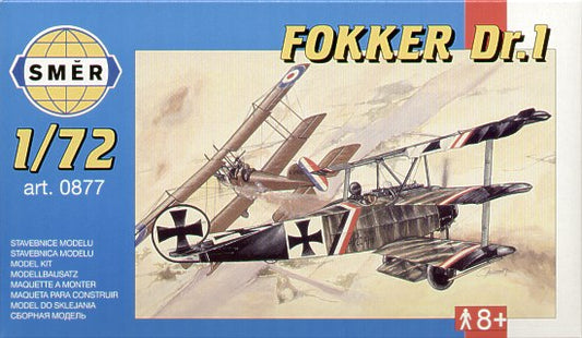 Smer SM72-877 1:72 Fokker Dr.I Triplane with decals for Lt Baumer