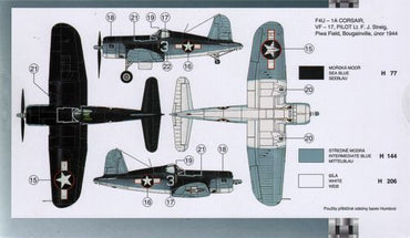 Smer SM72-885 1:72 Vought F4U-1 Corsair with etched parts