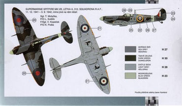 Smer SM72-887 1:72 Supermarine Spitfire Mk.VB with etched