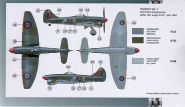 Smer SM72-888 1:72 Hawker Tempest Mk.V with etched