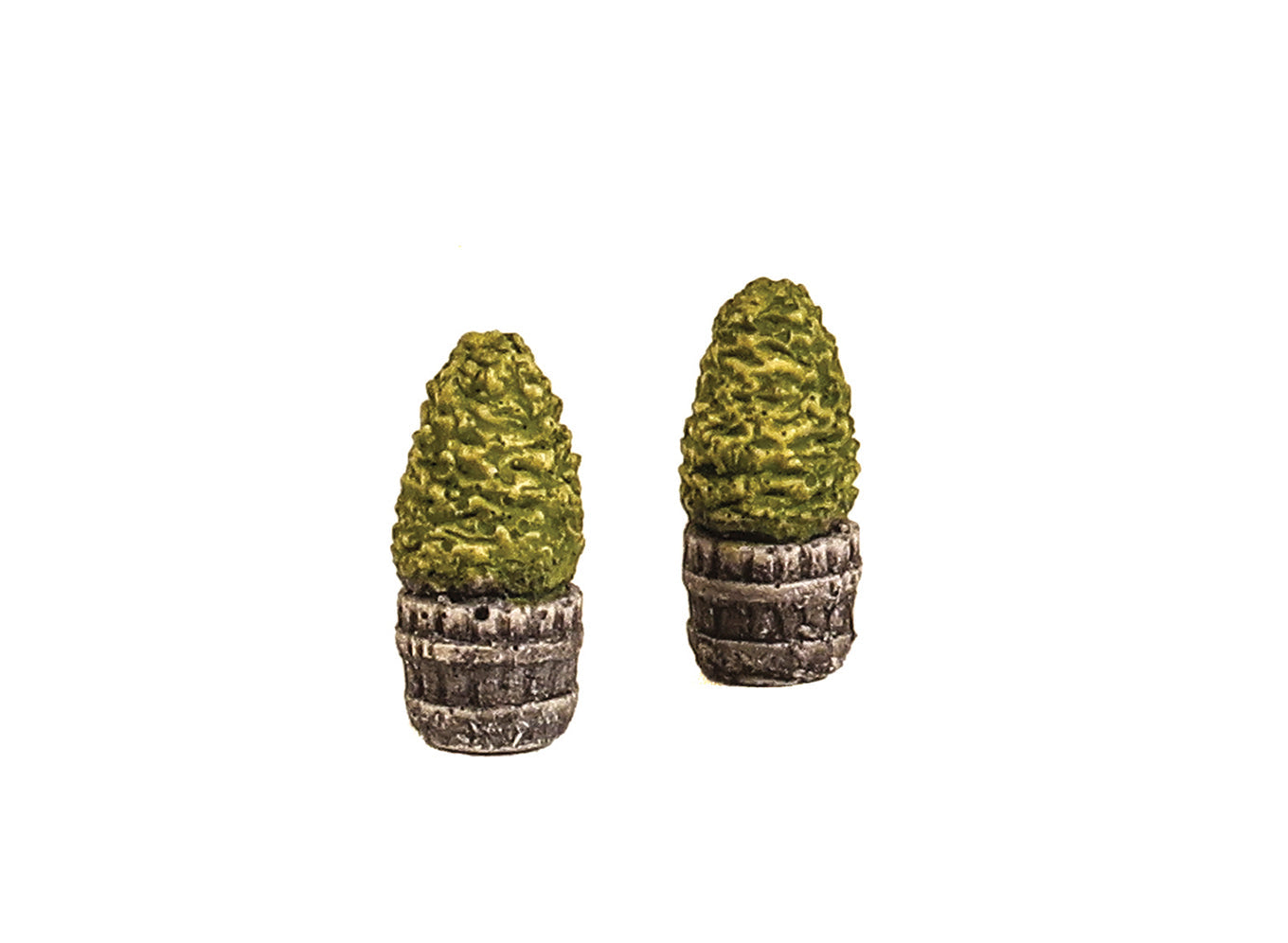 Harburn Hamlet SS310 Two Small Trees in Half Barrels HO/OO Gauge