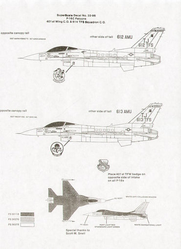 Superscale SS32096 1:32 Lockheed-Martin F-16C