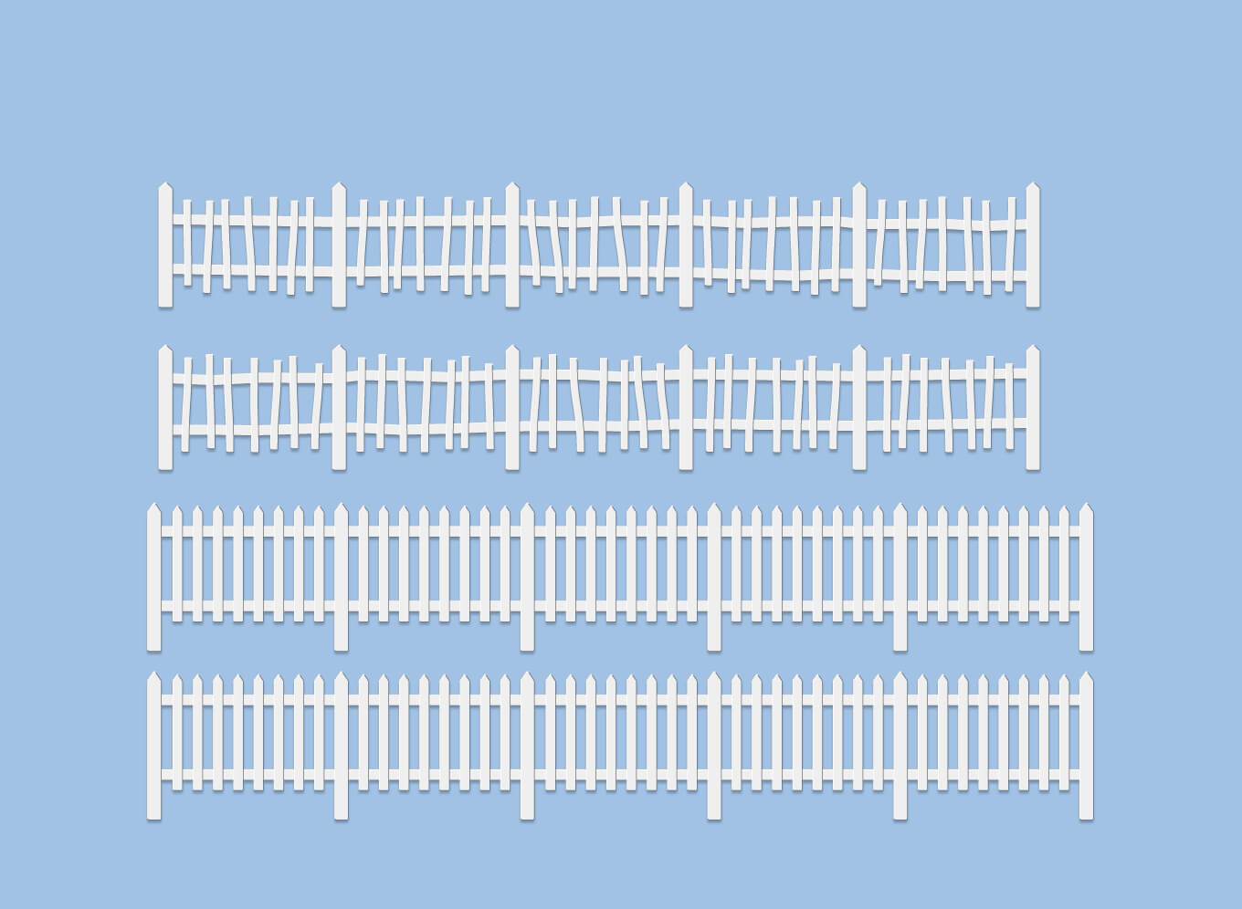 Wills Kits SS45 Rustic and Picket Fencing HO/OO Gauge
