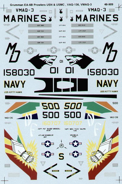 Microscale SS480909 1:48 Grumman EA-6B Prowlers