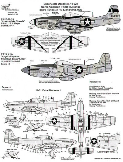 Microscale SS480929 1:48 North-American P-51D Mustang