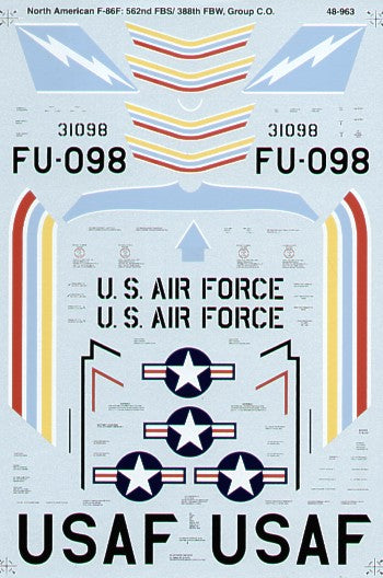 Microscale SS480963 1:48 North-American F-86F Sabre