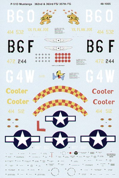 Microscale SS481065 1:48 North-American P-51D Mustangs 357th FG