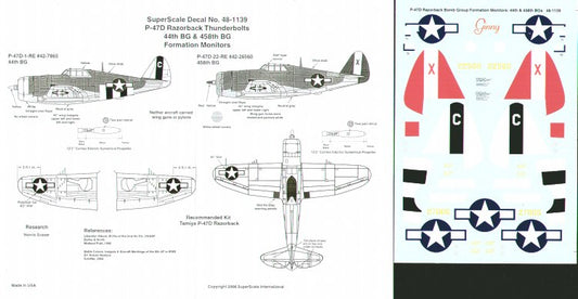 Superscale SS481139 1:48 Republic P-47D Thunderbolt 'Razorback'