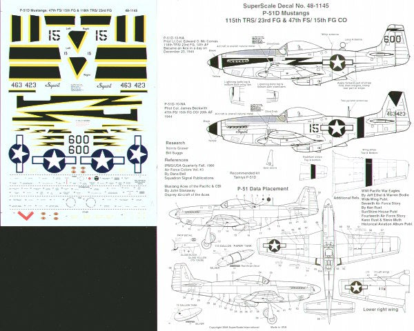 Microscale SS481145 1:48 North-American P-51D Mustangs