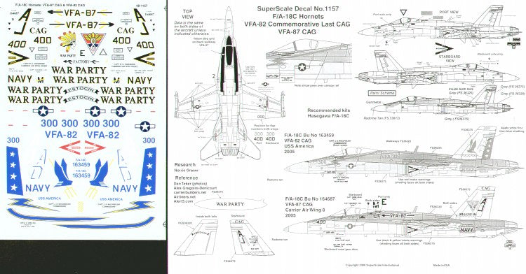 Superscale SS481157 1:48 McDonnell-Douglas F/A-18C Hornets