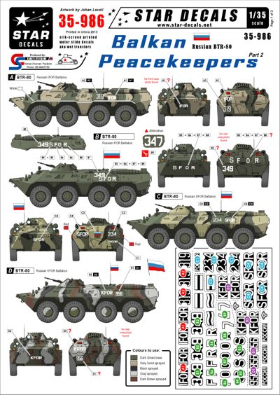 Star Decals STAR35986 1:35 Balkan Peacekeepers #2