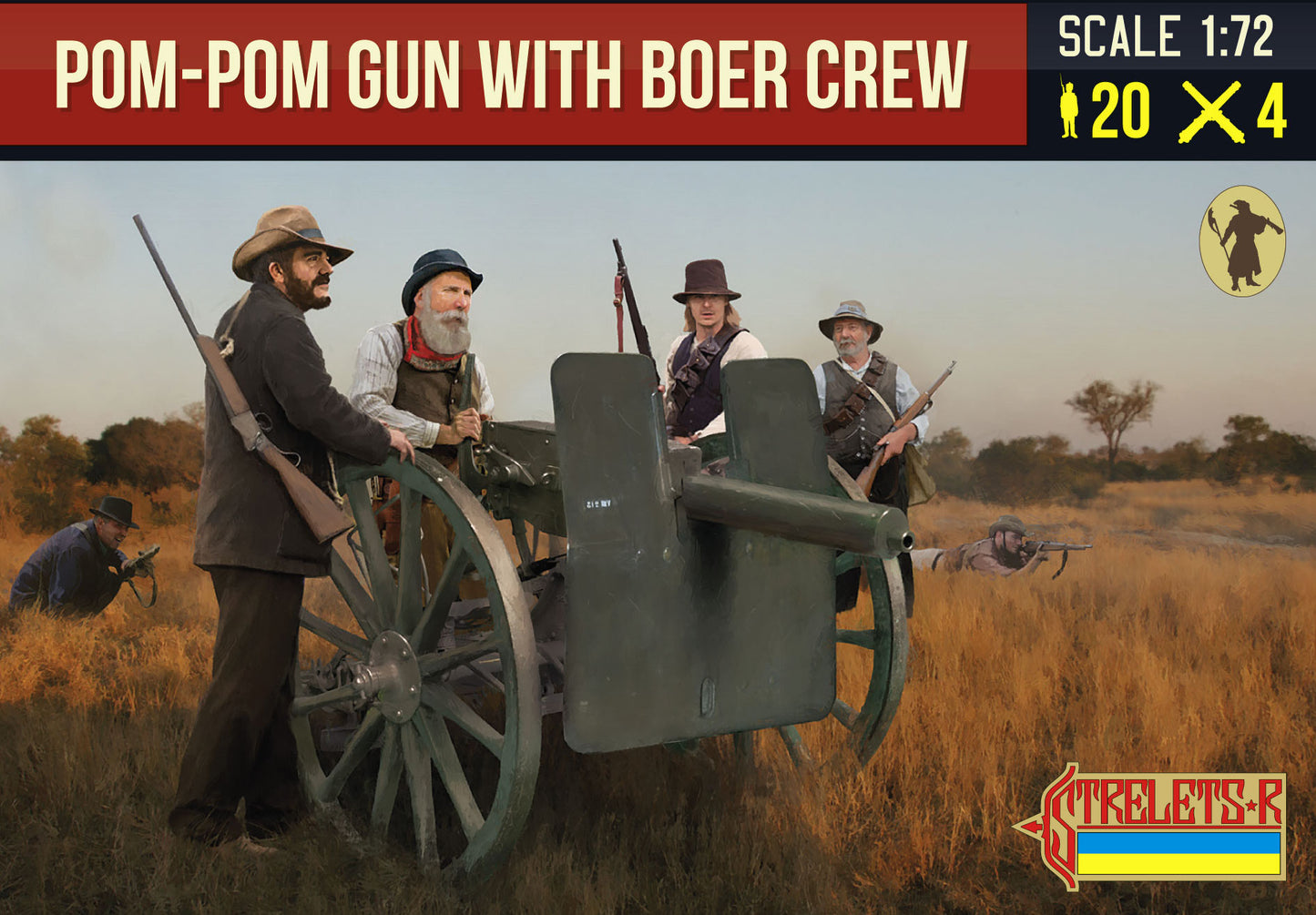 Strelets STR18872 1:72 Pom-Pom Gun with Boer Crew
