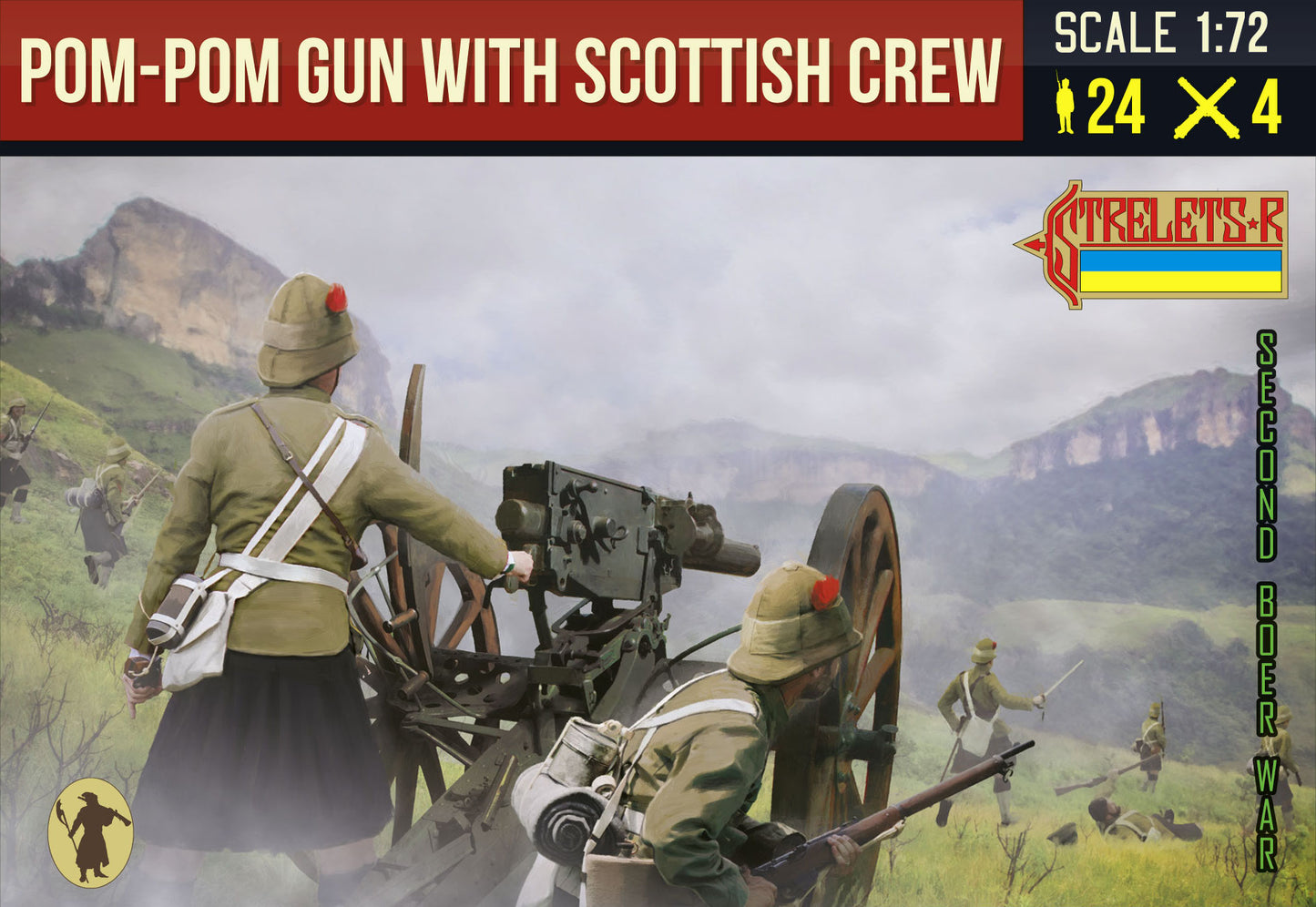 Strelets STR18972 1:72 Pom-Pom Gun with British Crew Anglo-Boer War