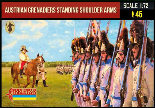 Strelets STR20472 1:72 Austrian Grenadiers Standing Shoulder Arms Napoleonic